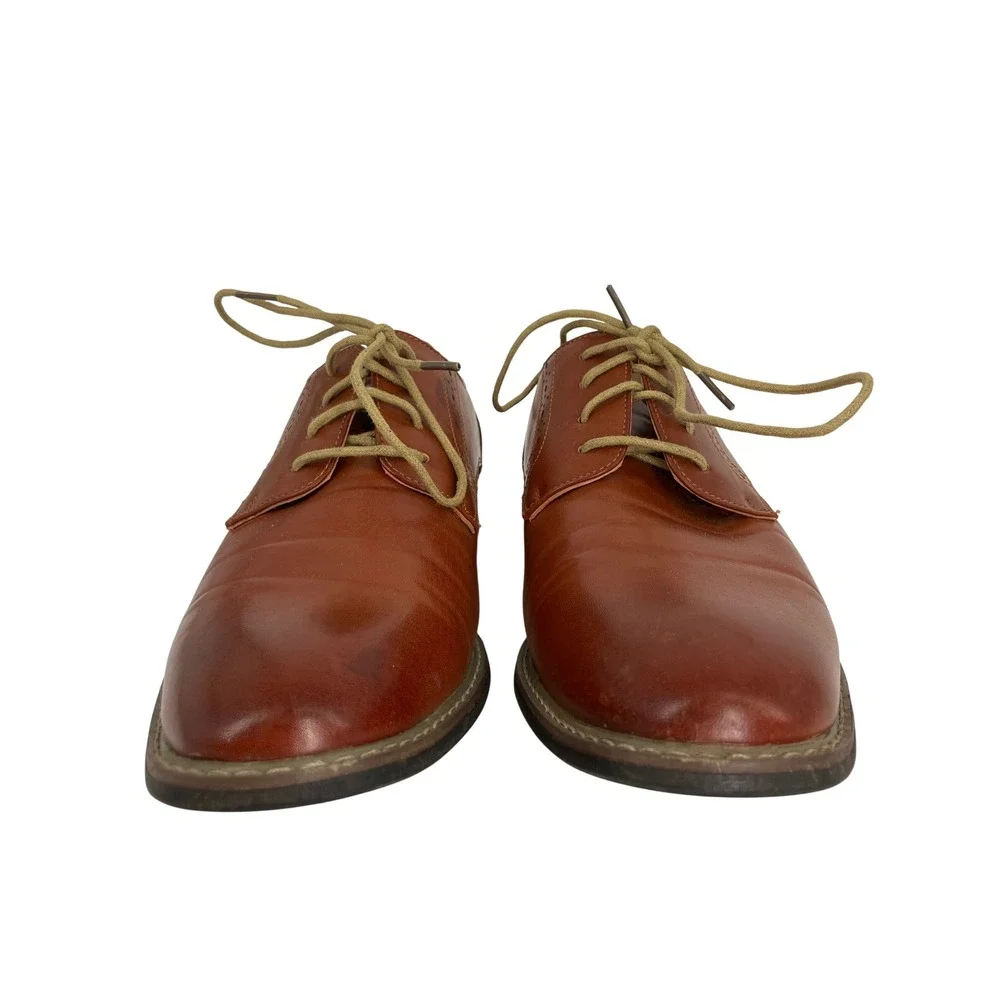 Bruno Marc Derby Oxford Leather Dress Shoes Mens 10 Tan Lace Up Prince 16